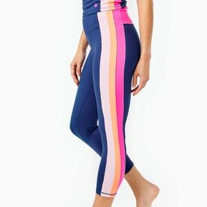 Lilly Pulitzer Luxletic Weekender High Rise Leggings in Oyster Bay Navy